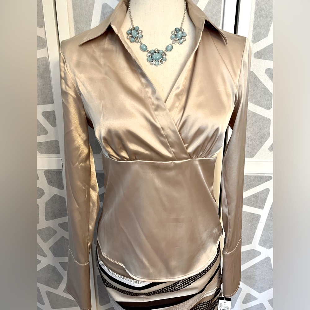 BCX Women’s Shirt Size Medium Silky & Pretty New w/Tags Classy Shirt